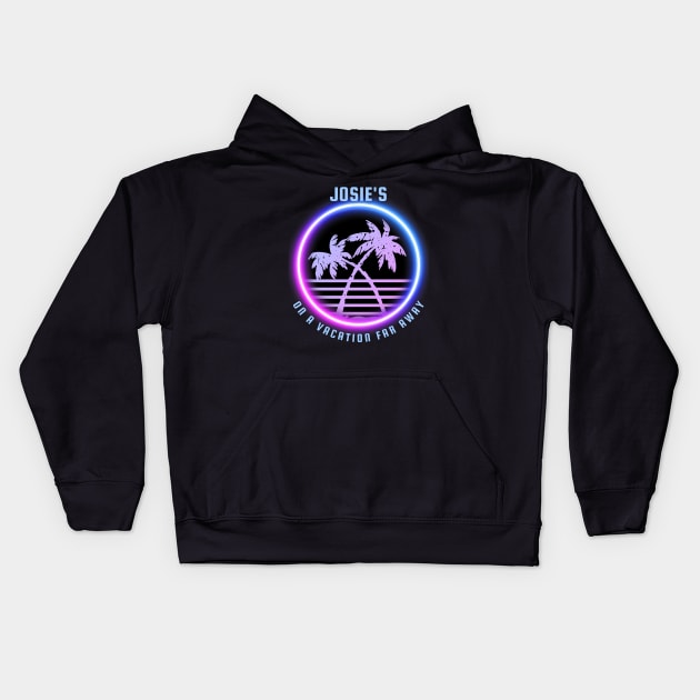 Josie's On A Vacation Far Away Kids Hoodie by Kenny The Bartender's Tee Emporium